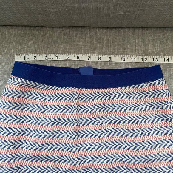 GAP Factory Striped Geometric Print Pencil Skirt Women's Size 0R Exposed Zipper - Picture 7 of 8